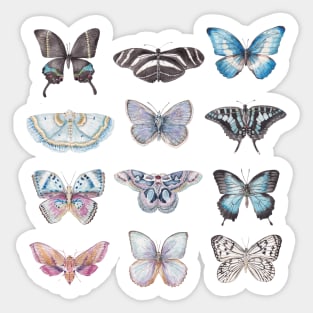 Butterflies in Blues Sticker